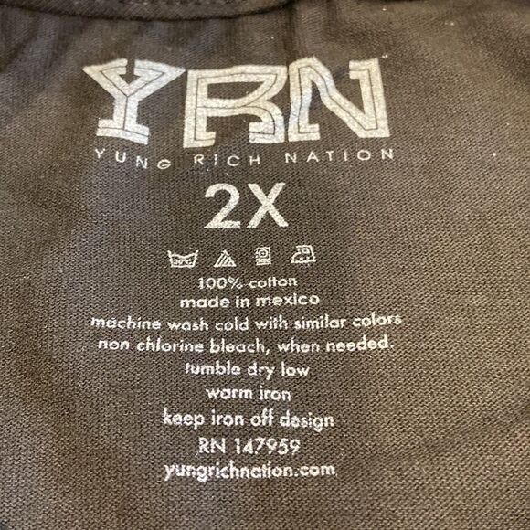 YRN Yung Rich Nation NWT long sleeves tee 2X - Picture 6 of 8